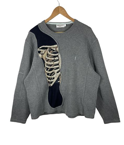 yves saint laurent skeleton sweater|ysl sweatsuit.